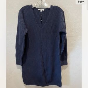 Madewell Sweater Dress XS Relaxed VNeck Ribbed